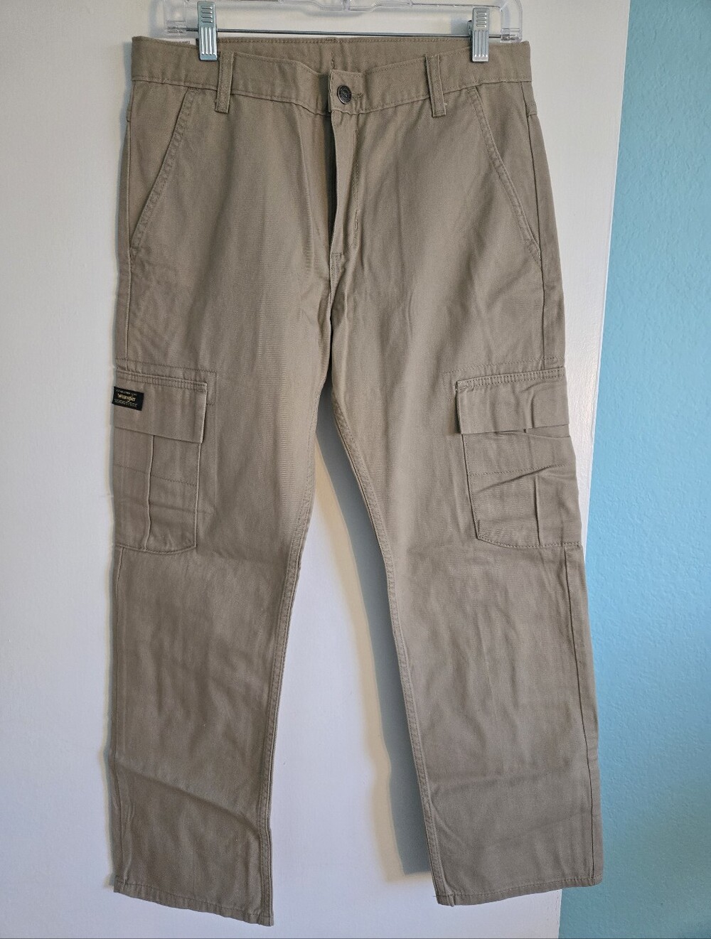 Wrangler Boys Tan Cargo Pants with Utility Pockets 16